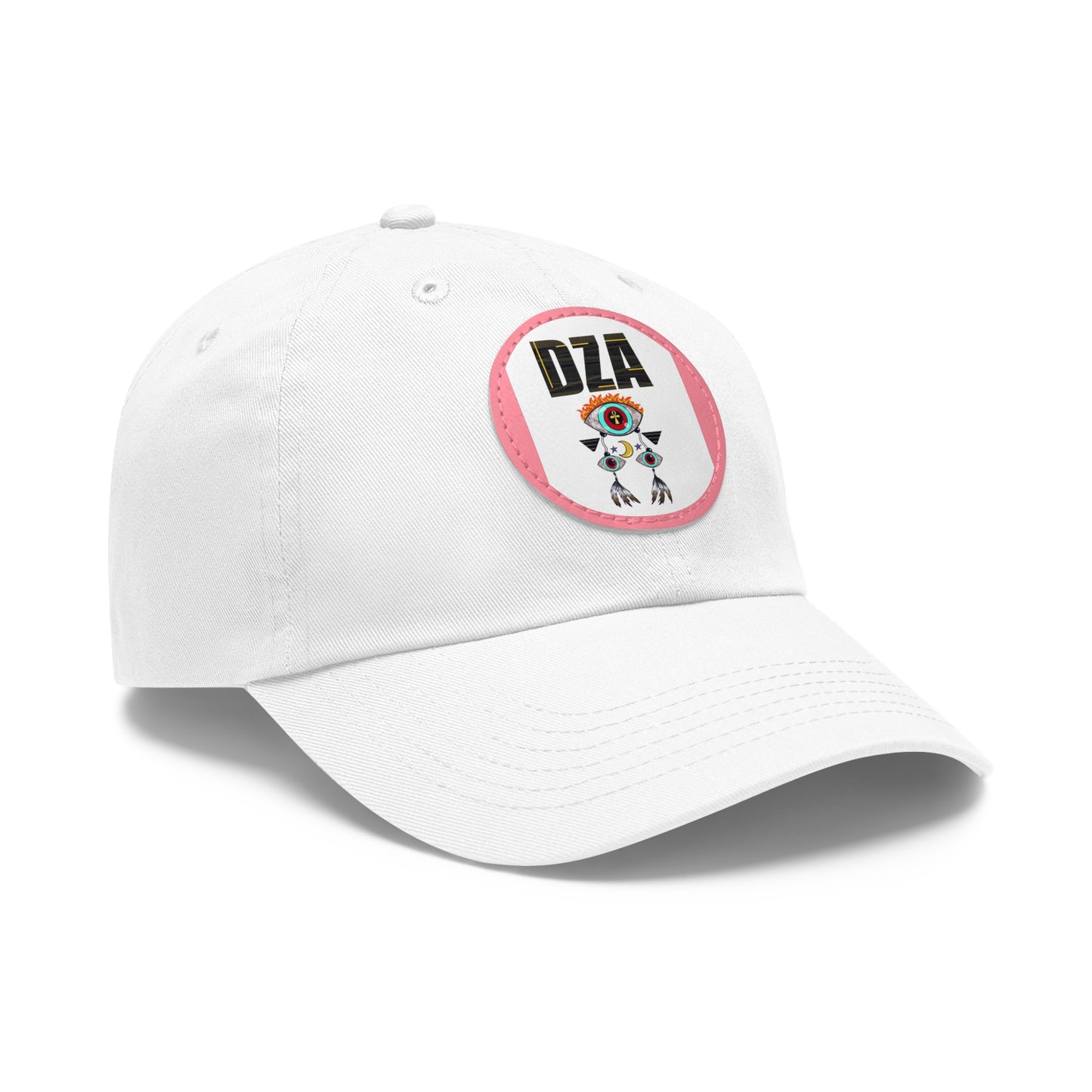 Dad Hat with Leather Patch (Round)