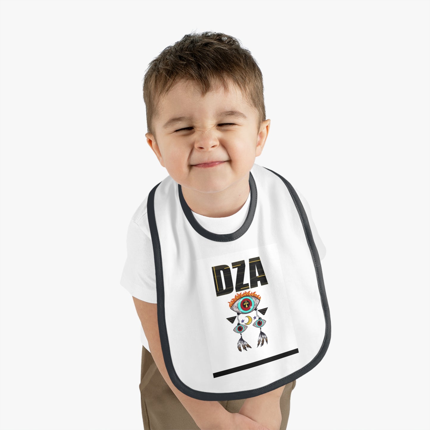 Baby Contrast Trim Jersey Bib