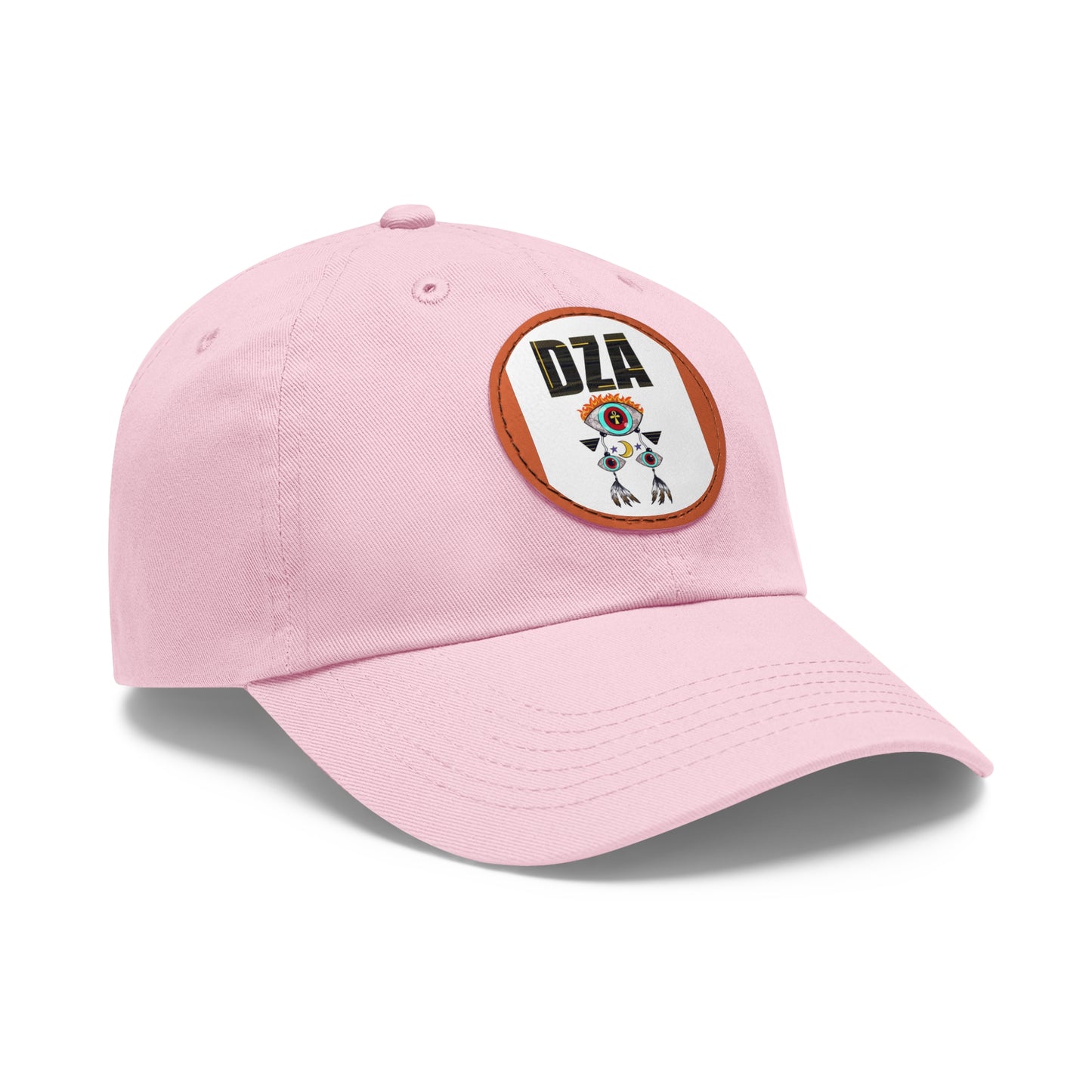Dad Hat with Leather Patch (Round)