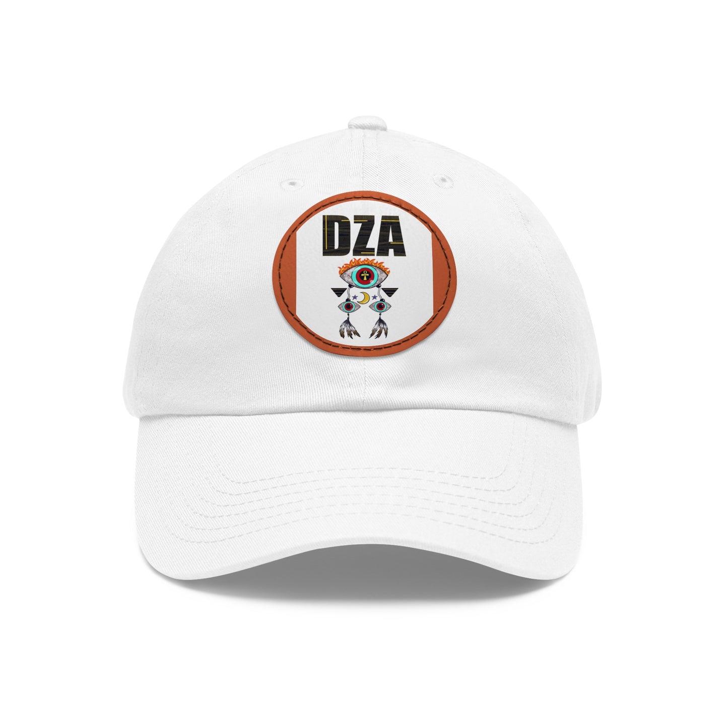 Dad Hat with Leather Patch (Round)