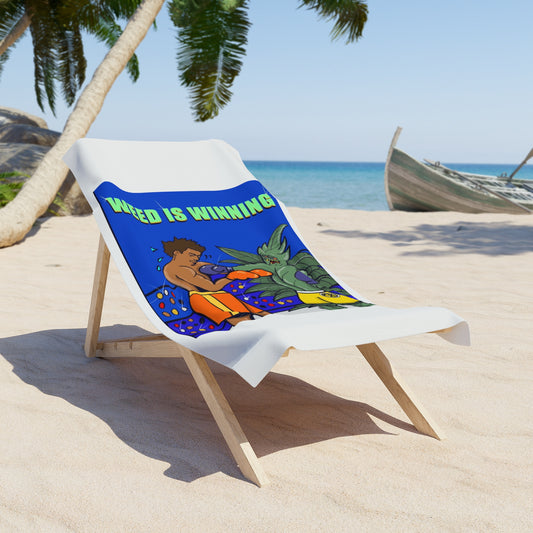 Beach Towel (Weed Is Winning)