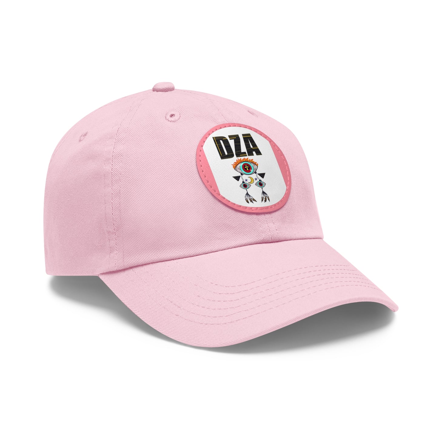 Dad Hat with Leather Patch (Round)