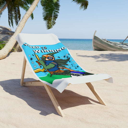 Beach Towel (Weed Is Winning)