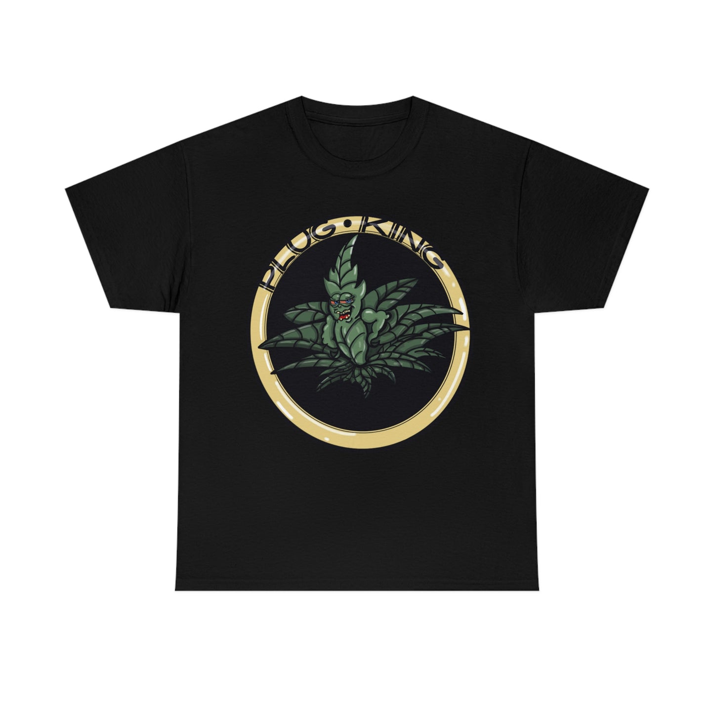 BLACK Plug King Unisex Heavy Cotton T-Shirt