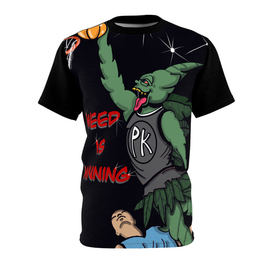 Funny Plug King Unisex Cut & Sew Graphic Black T-Shirt All Over Print (AOP)