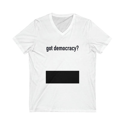 Unisex Jersey Short Sleeve V-Neck Tee