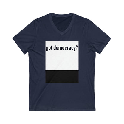 Unisex Jersey Short Sleeve V-Neck Tee