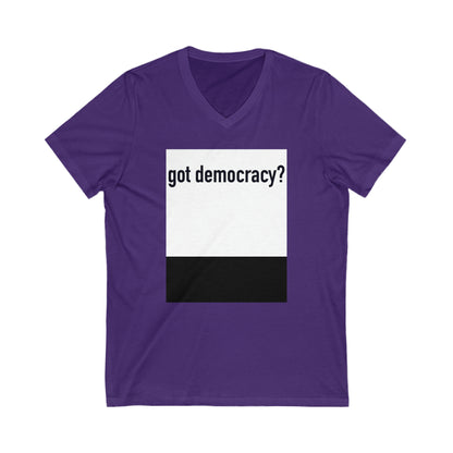 Unisex Jersey Short Sleeve V-Neck Tee