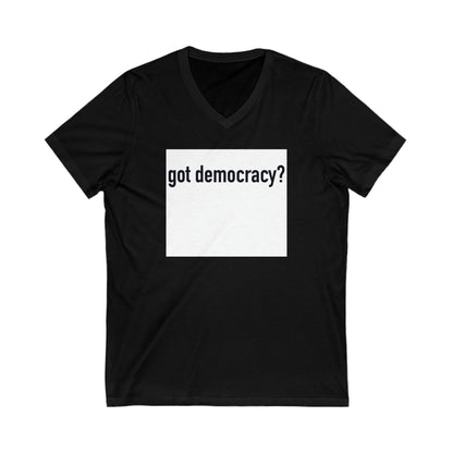 Unisex Jersey Short Sleeve V-Neck Tee