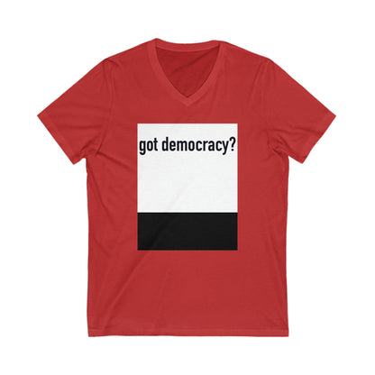 Unisex Jersey Short Sleeve V-Neck Tee