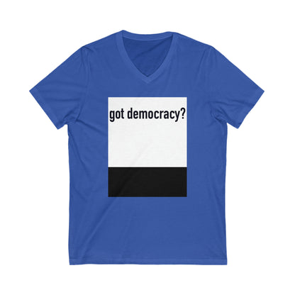 Unisex Jersey Short Sleeve V-Neck Tee