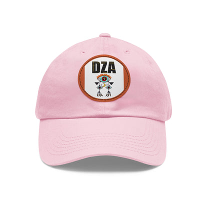 Dad Hat with Leather Patch (Round)