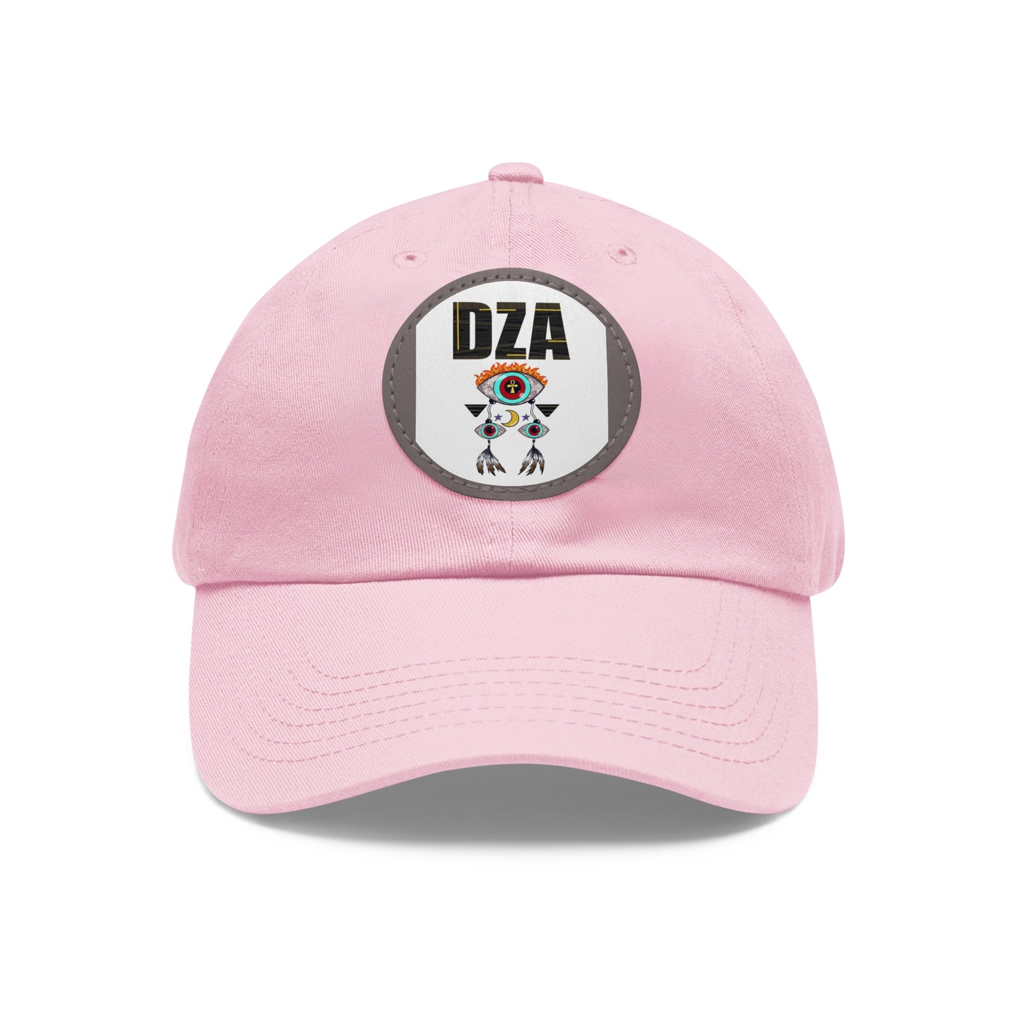Dad Hat with Leather Patch (Round)