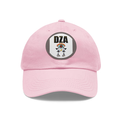 Dad Hat with Leather Patch (Round)