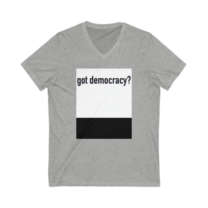 Unisex Jersey Short Sleeve V-Neck Tee