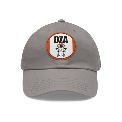 Dad Hat with Leather Patch (Round)