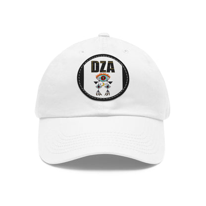 Dad Hat with Leather Patch (Round)