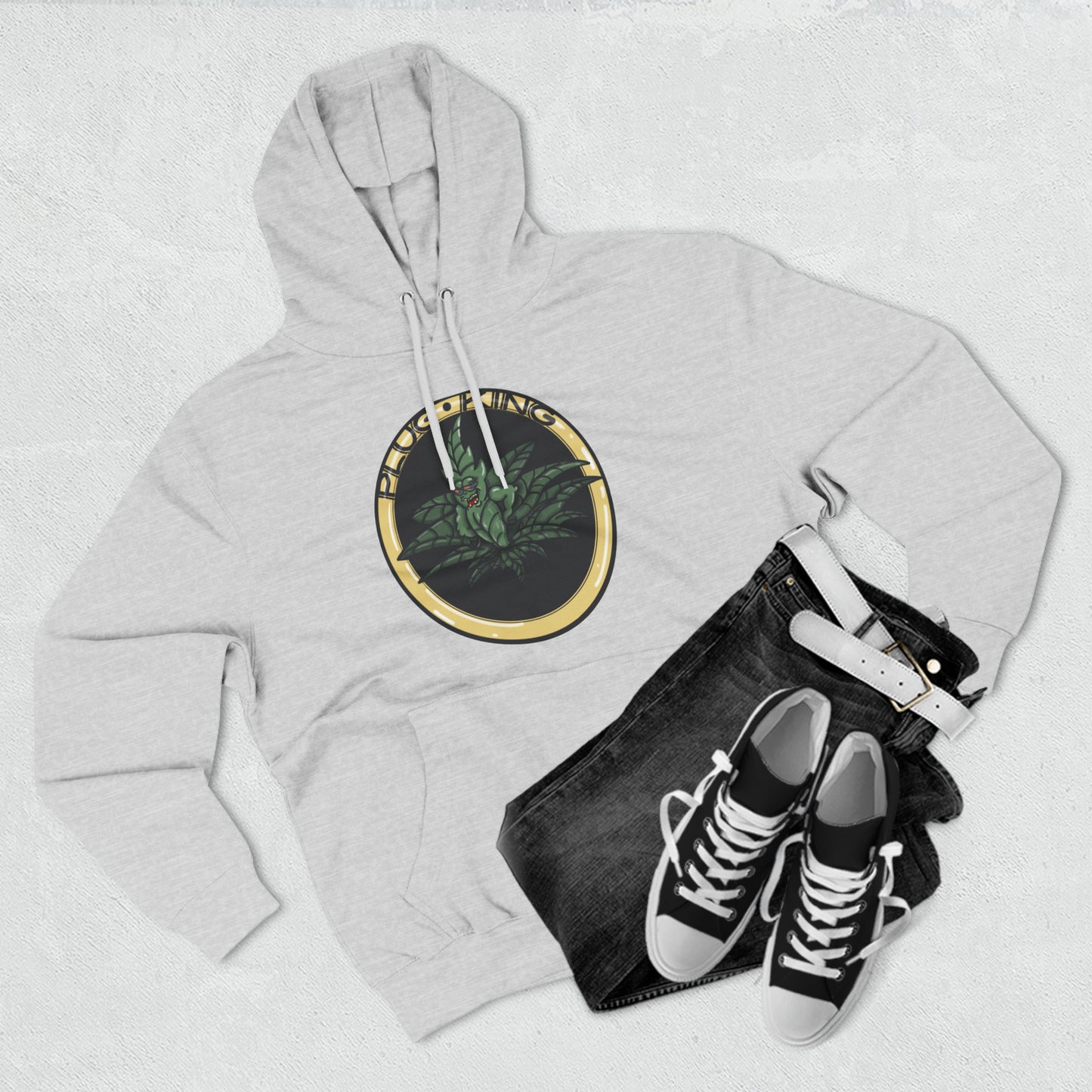 Three-Panel Fleece Hoodie