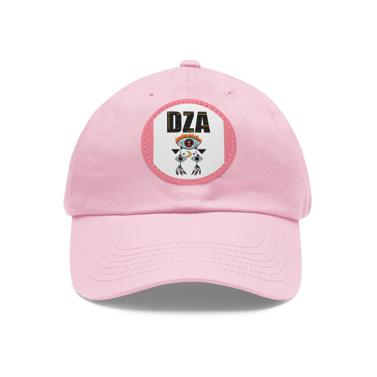 Dad Hat with Leather Patch (Round)