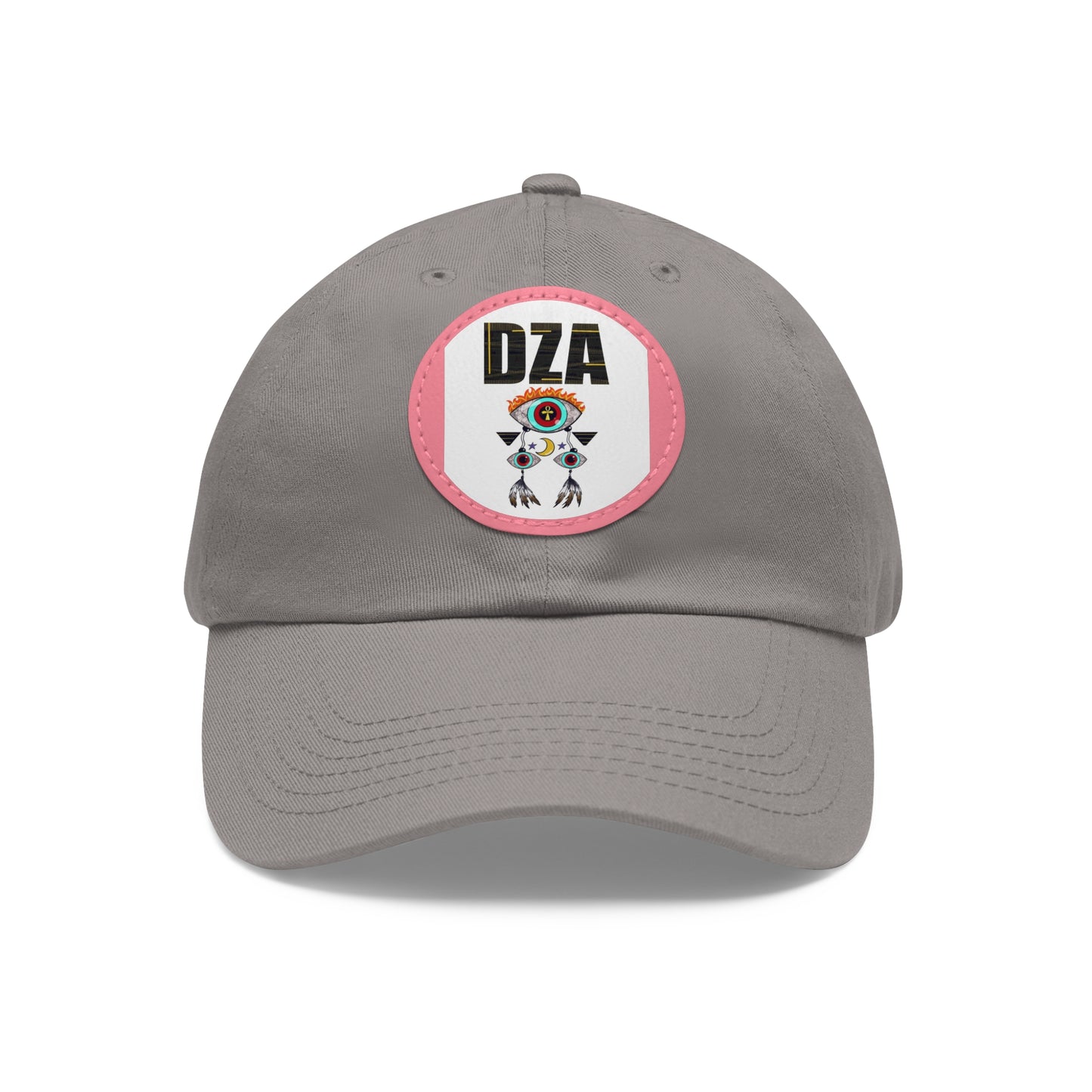 Dad Hat with Leather Patch (Round)