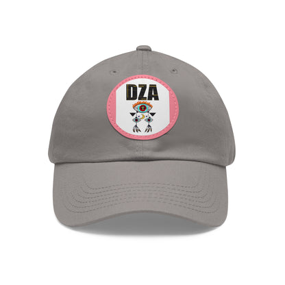 Dad Hat with Leather Patch (Round)