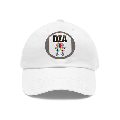 Dad Hat with Leather Patch (Round)