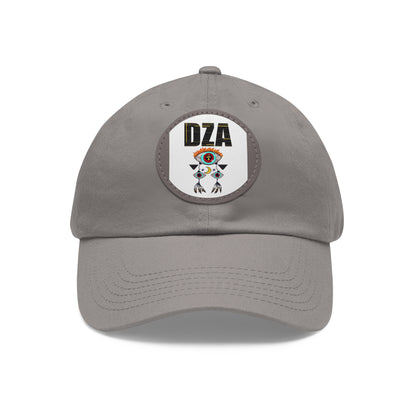 Dad Hat with Leather Patch (Round)