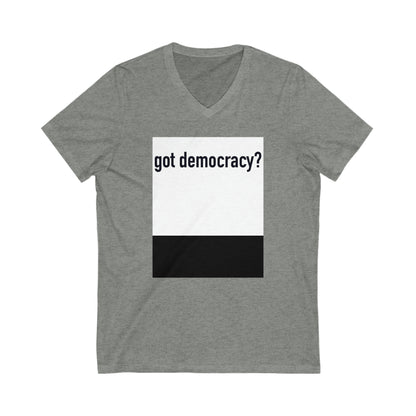 Unisex Jersey Short Sleeve V-Neck Tee