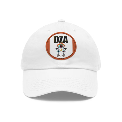 Dad Hat with Leather Patch (Round)