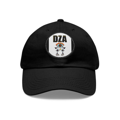 Dad Hat with Leather Patch (Round)