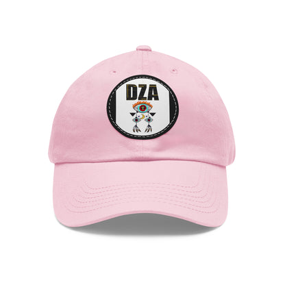 Dad Hat with Leather Patch (Round)