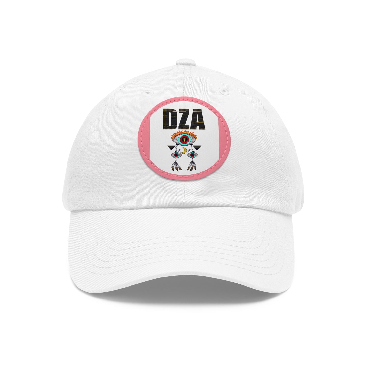 Dad Hat with Leather Patch (Round)