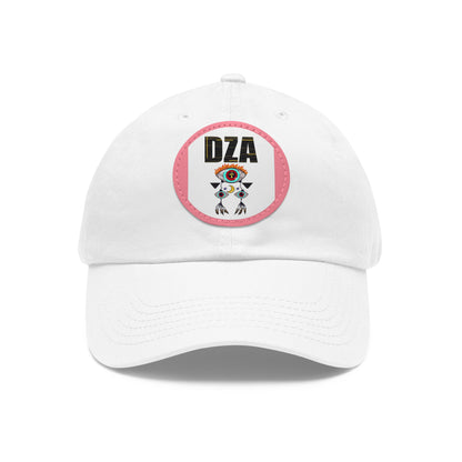 Dad Hat with Leather Patch (Round)