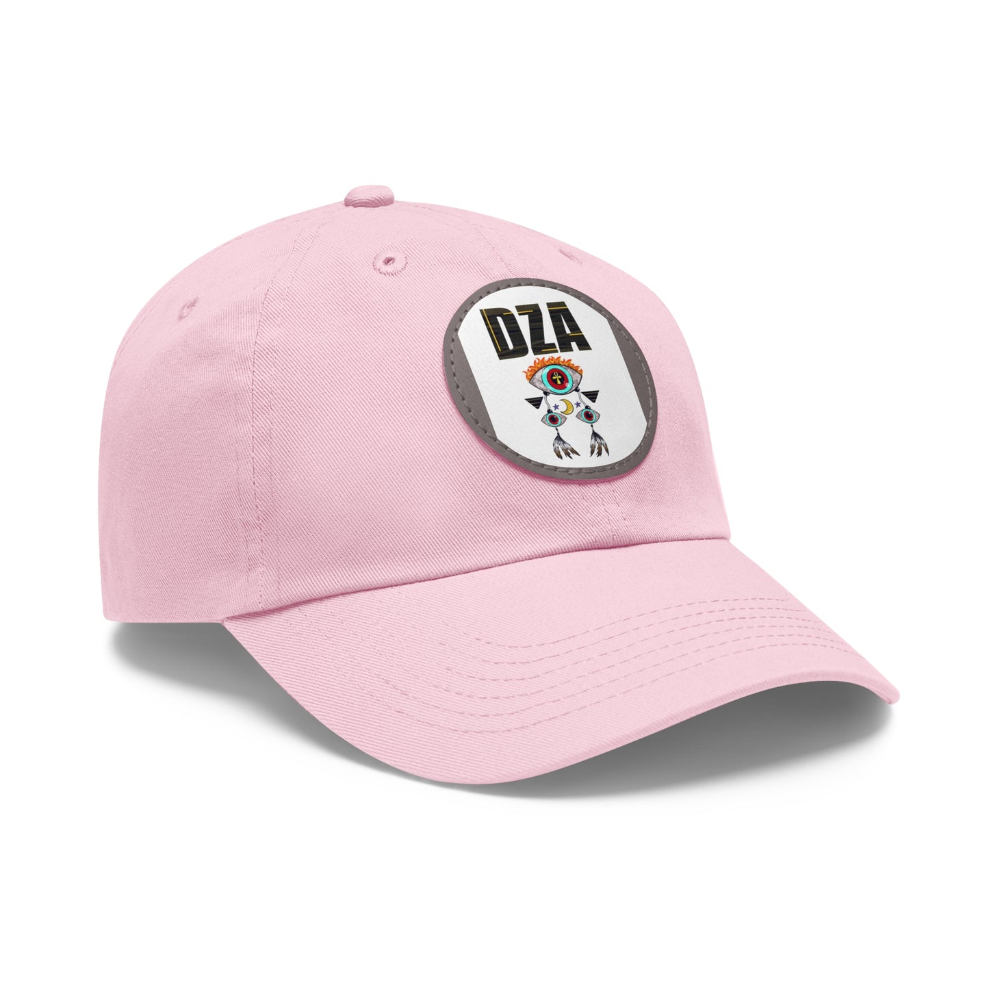 Dad Hat with Leather Patch (Round)