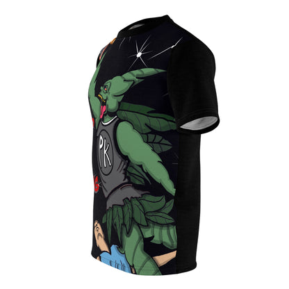 Funny Plug King Unisex Cut & Sew Graphic Black T-Shirt All Over Print (AOP)